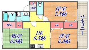 ウエストハイムの物件間取画像